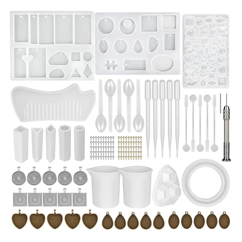 

Набор силиконовых форм для изготовления ожерелья, подвески, ювелирных изделий «сделай сам»