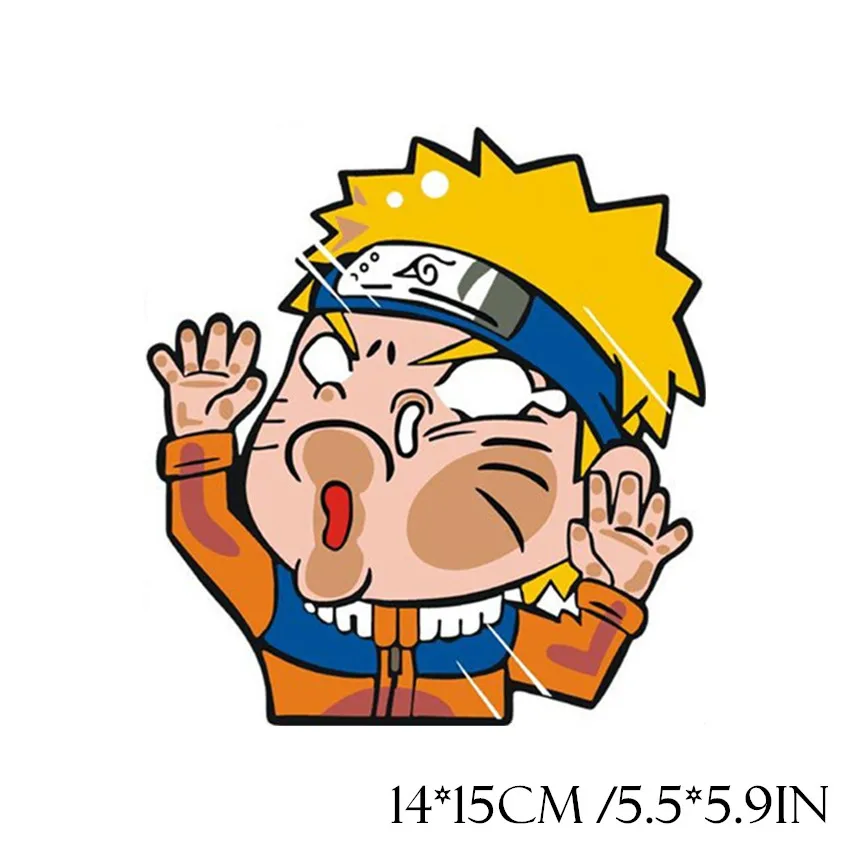S240 Naruto Наруто коллид стеклянные наклейки забавный аниме 3d Виниловые Наклейки На Автомобиль Стайлинг заднего стекла боковые двери окна декоративные аксессуары - Цвет: S240 Naruto