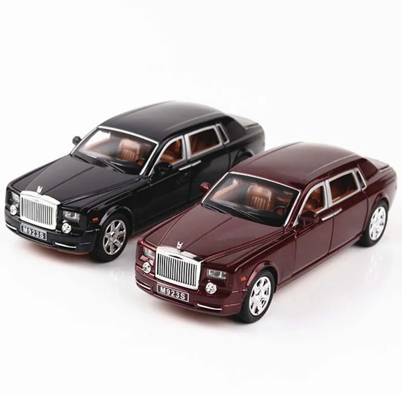 1/24 Rolls Royce Phantom Diecast Car Model Simulatie Suv Metal Auto Pull Back Function 6 Doors Opened Toys For Children | Игрушки и