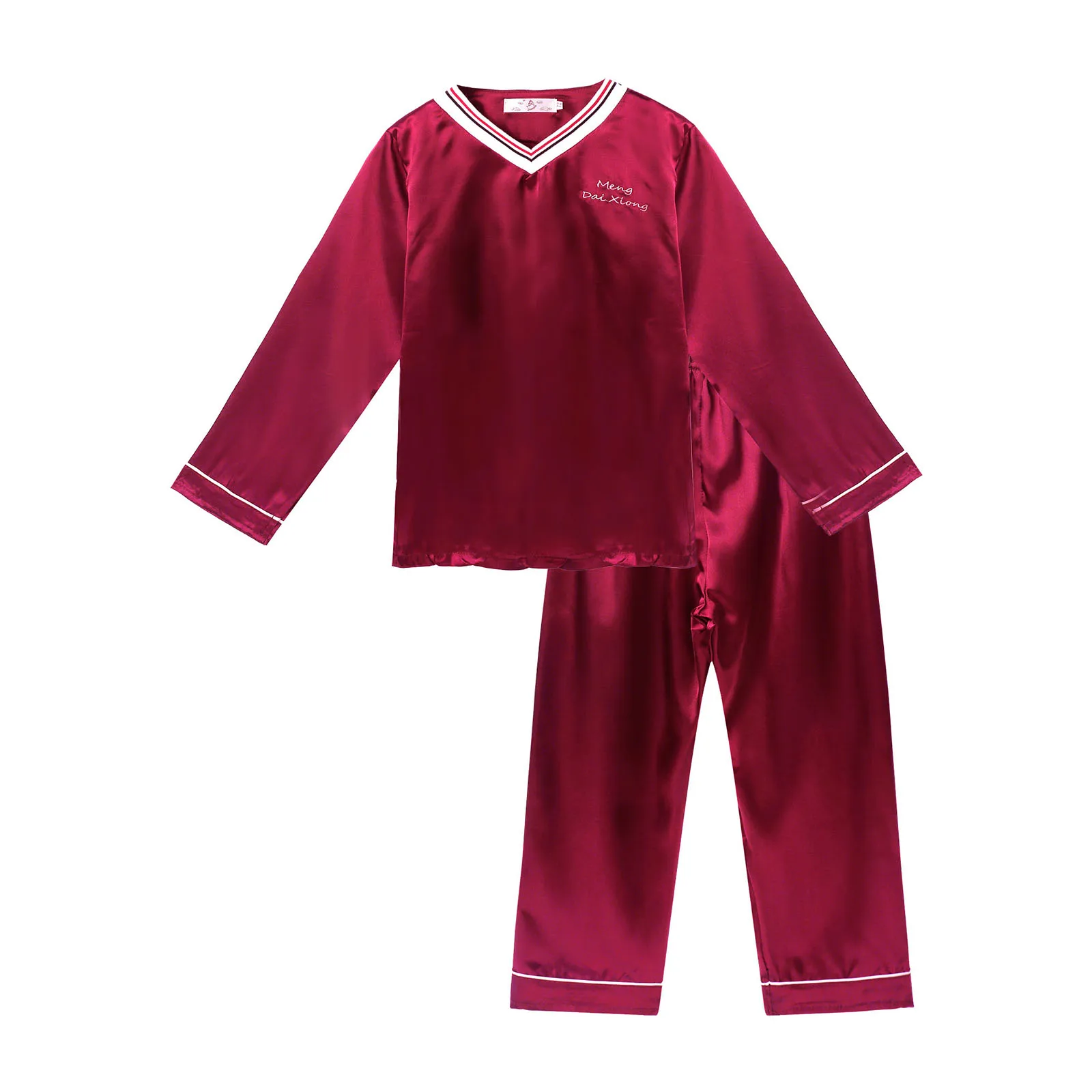 

Oyolan Children Pajamas Set Kids Baby Girl Boys Print Casual Clothing Costume Solid Long Sleeve Children Sleepwear Pajamas Sets