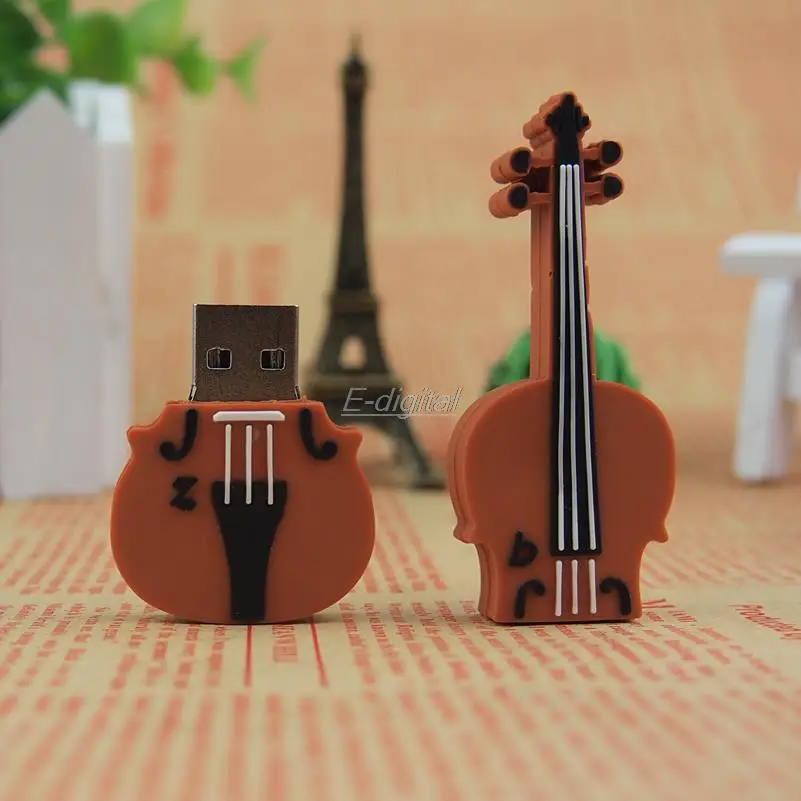 USB флеш накопитель 2 0 с рисунком скрипки флешки 32 Гб Память Usb 64 палка Виолончель
