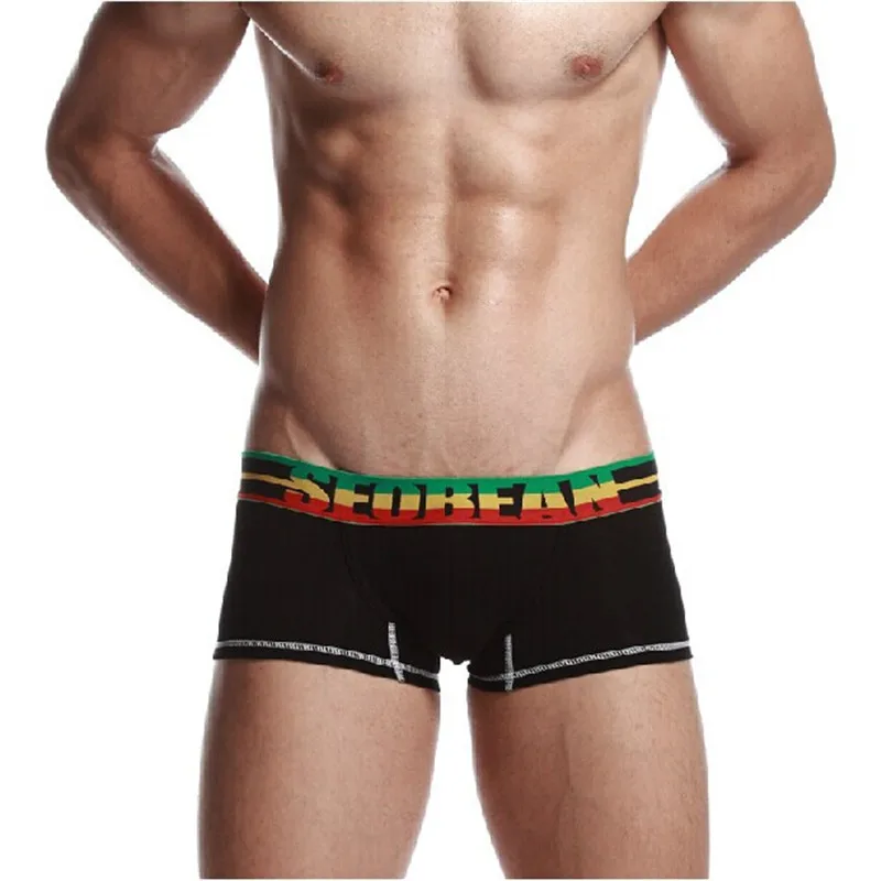 Боксеры мужские с заниженной талией пикантное нижнее белье цветной пояс 3 цвета