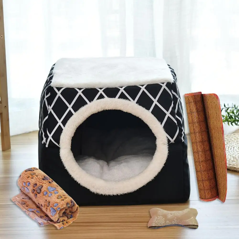 

Newest Pet Cat House Tent Waterproof Removable Warm Cat Bed Shelter #W0