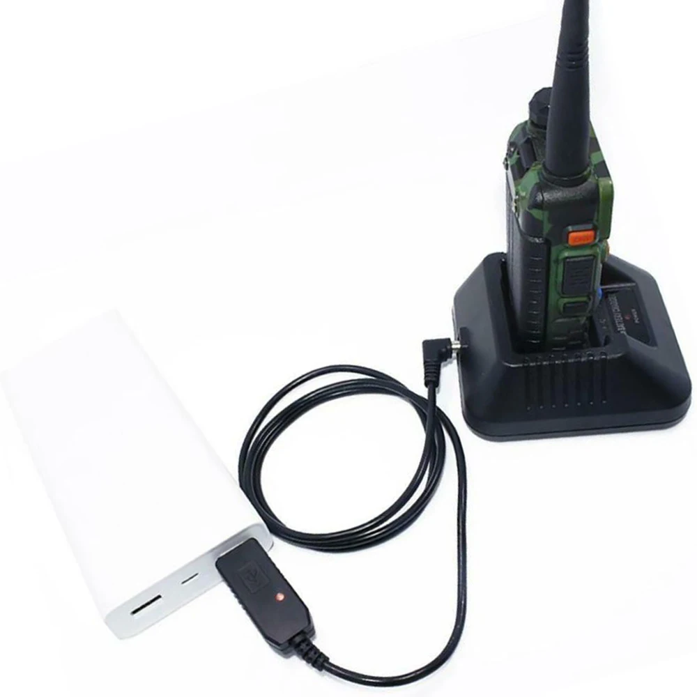 

USB Charger Cable For Baofeng BF-F8HP UV-82HP UV-5R Walkie Talkie Radio Part