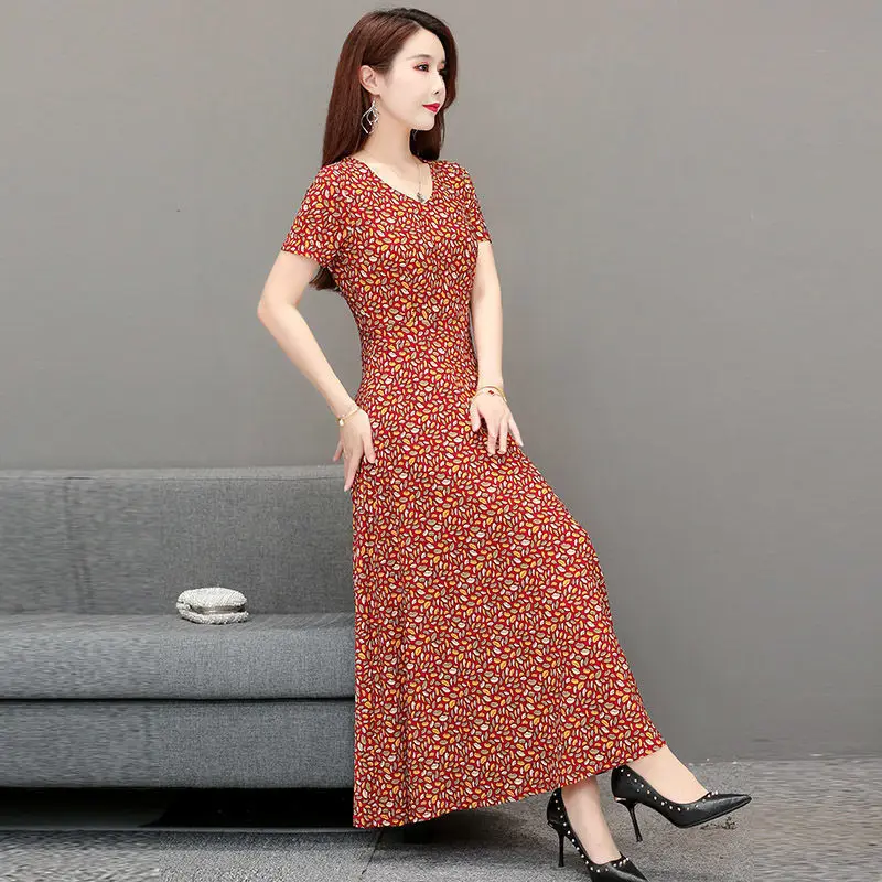 Летние платья в горошек женское модное платье для матерей с высокой талией