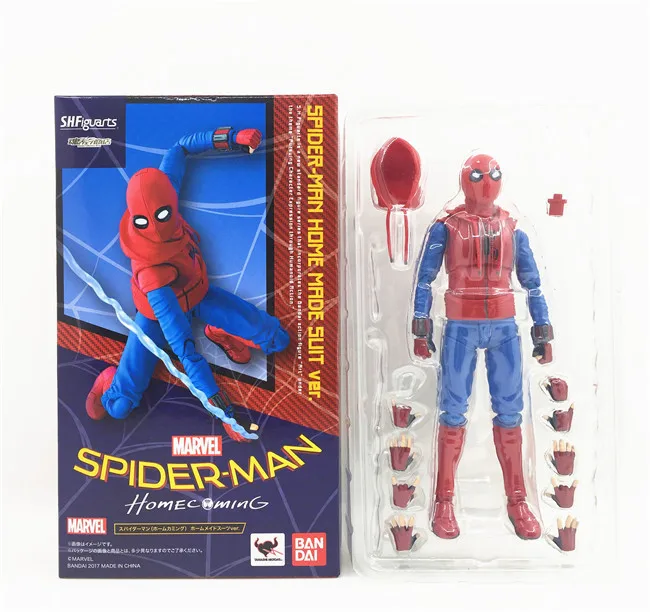 SHF Marvel Avengers Female Version Spiderman PVC Action Figure Model Toys 14cm