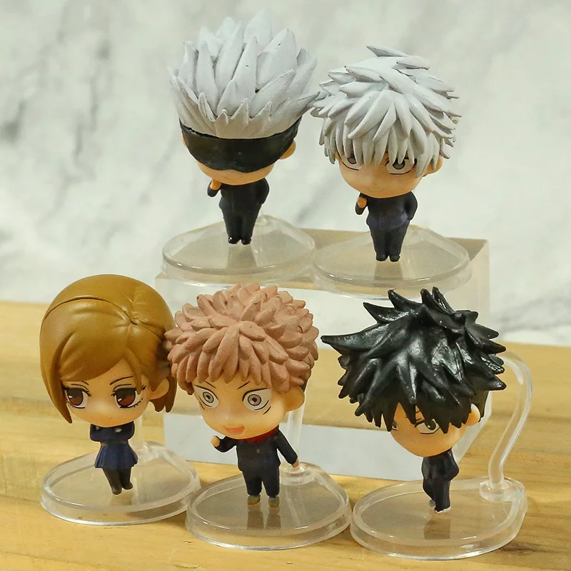 

Japanese Anime Jujutsu Kaisen Figure Q Version Itadori Yuji Gojo Satoru Toys PVC Figure Megumi Nobara Satoru Figure 5pcs/Set