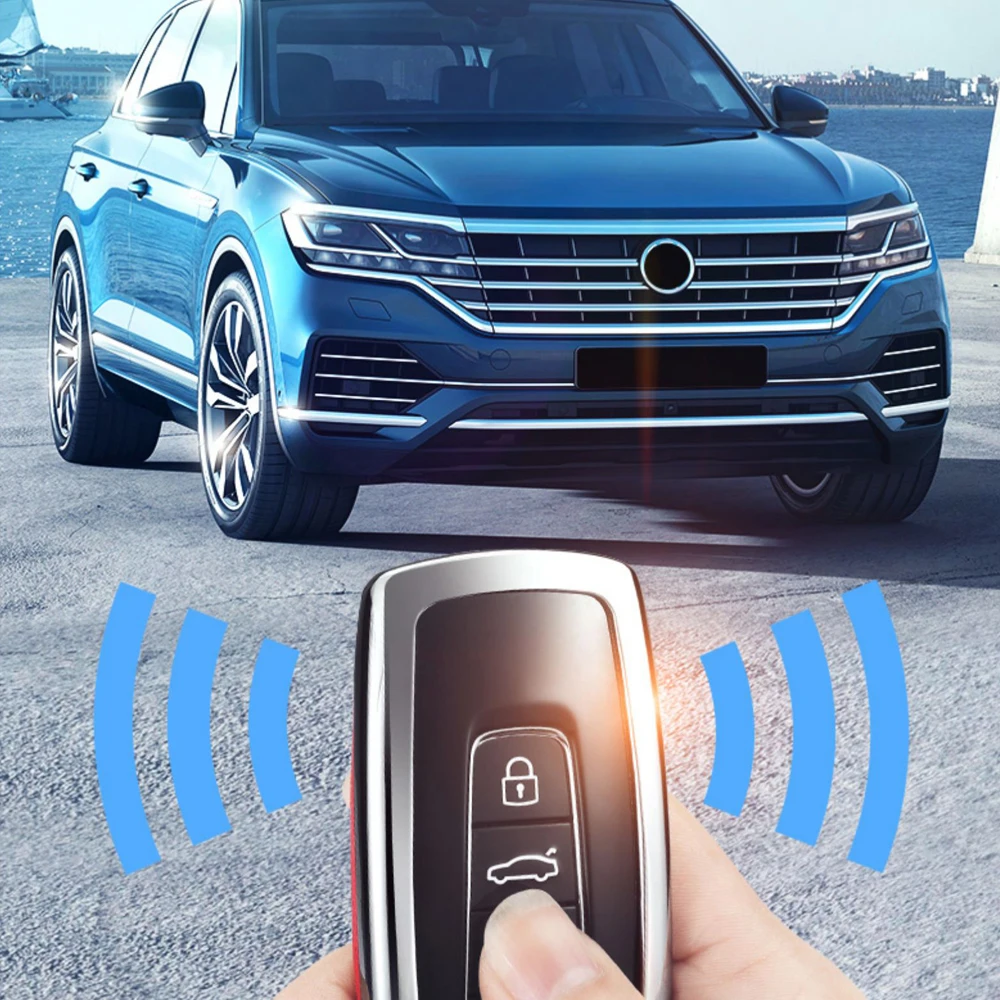 Новый замшевый кожаный чехол для автомобильного ключа держатель Volkswagen Touareg 2018 2019