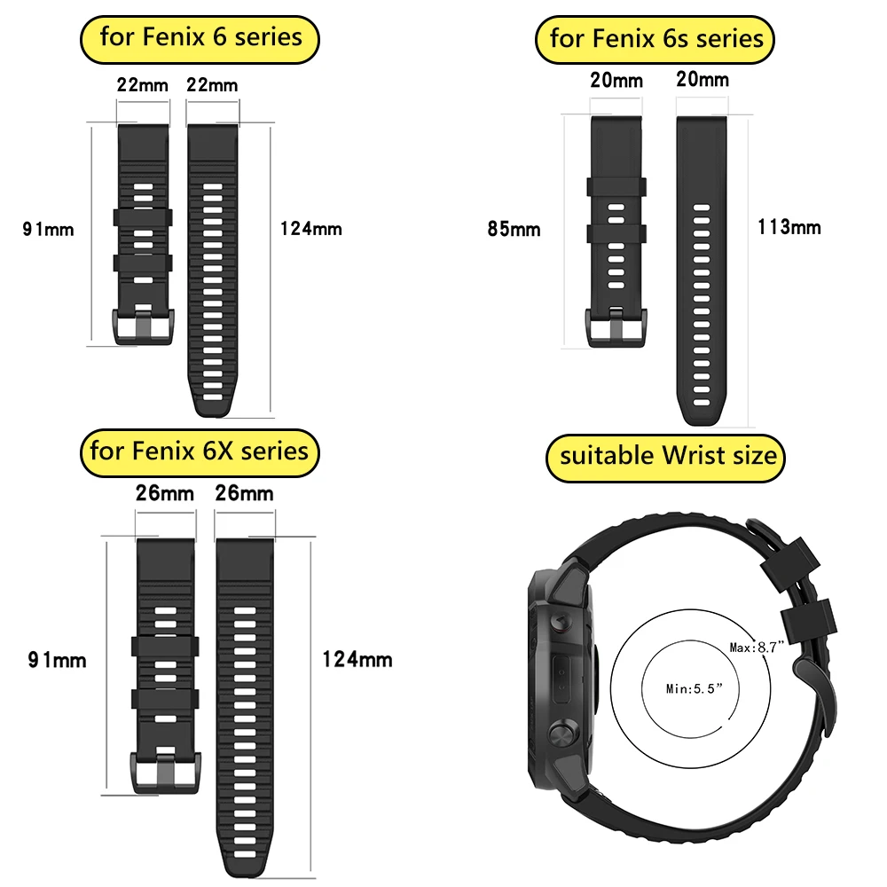 Ремешок на запястье для Garmin спуск Mk2S Fenix 6s 6 6X pro ремешок 5/Φ/5X plus аксессуары часов |