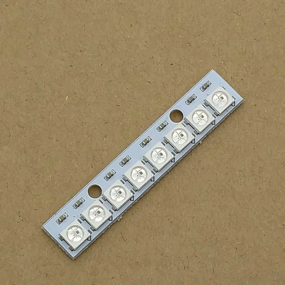 8-канальный WS2812 5050 RGB светодиодный индикатор встроенная полноцветная макетная