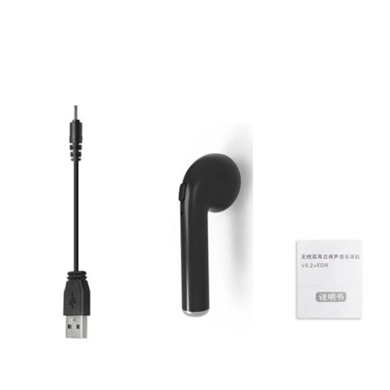 i7s-Single-Black Высокое качество i7s Tws беспроводные наушники Bluetooth 5,0 наушники черный/белый цвет костюм для samsung iPhone наушники - Цвет: i7s-Single-Black