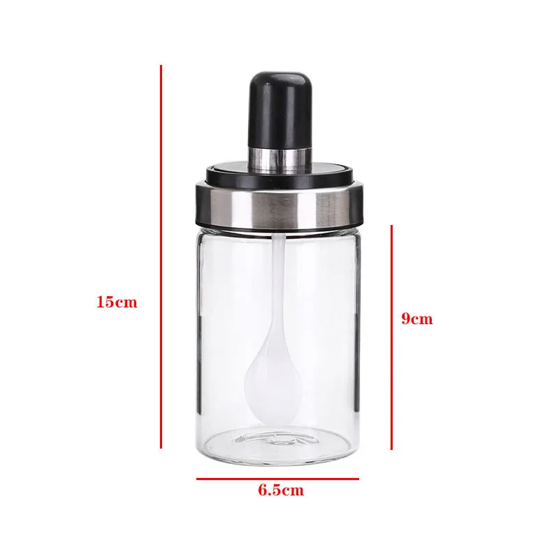 1 шт. кухонный Стеклянный Горшок для соли ложки специй меда посуда дома бутылка
