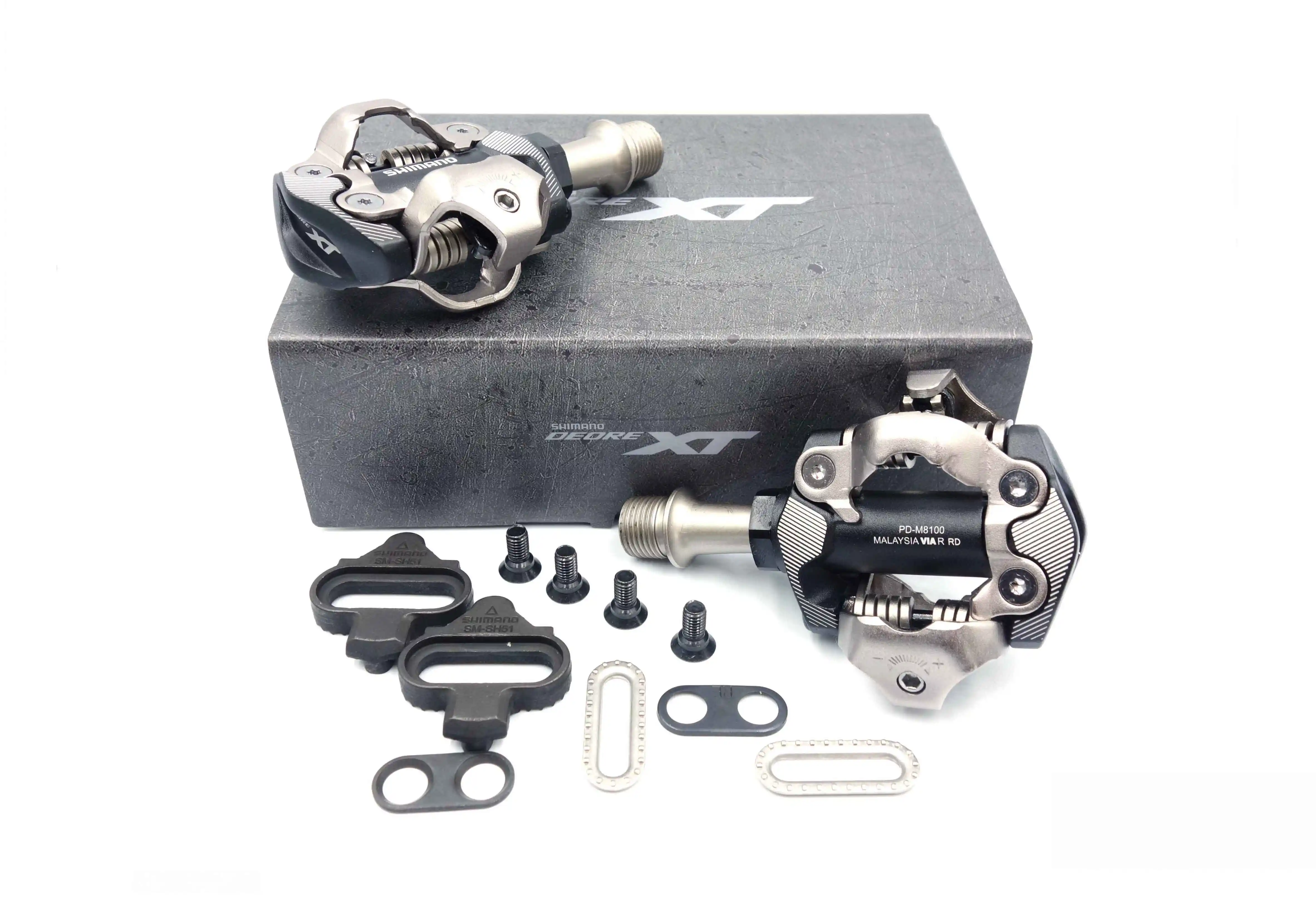 Самоблокирующиеся педали Shimano DEORE XT PD M8000 m8100 SPD детали для горного велосипеда |