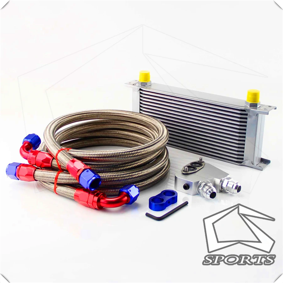 16-рядный комплект масляного охладителя двигателя + сэндвич-пластина для