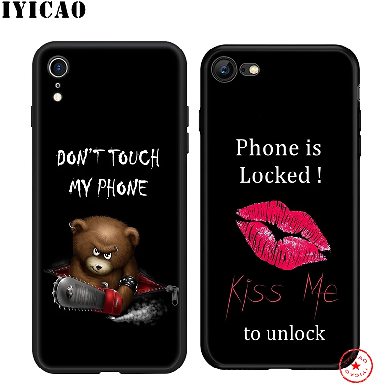 IYICAO не трогайте мой телефон Мягкий чехол для iPhone 11 Pro XR X XS Max 6 6S 7 8 Plus 5 5S SE