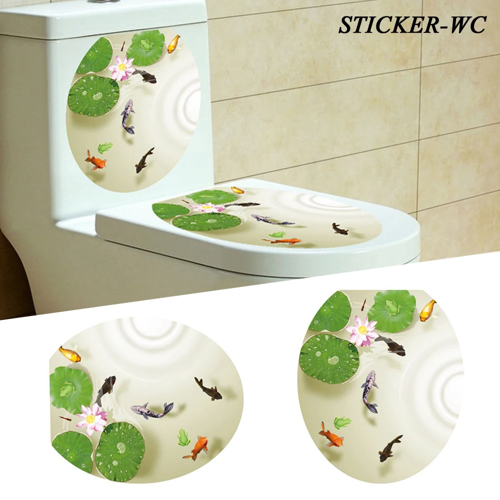 Настенные наклейки для унитаза бумажные съемные ванной комнаты украшение своими