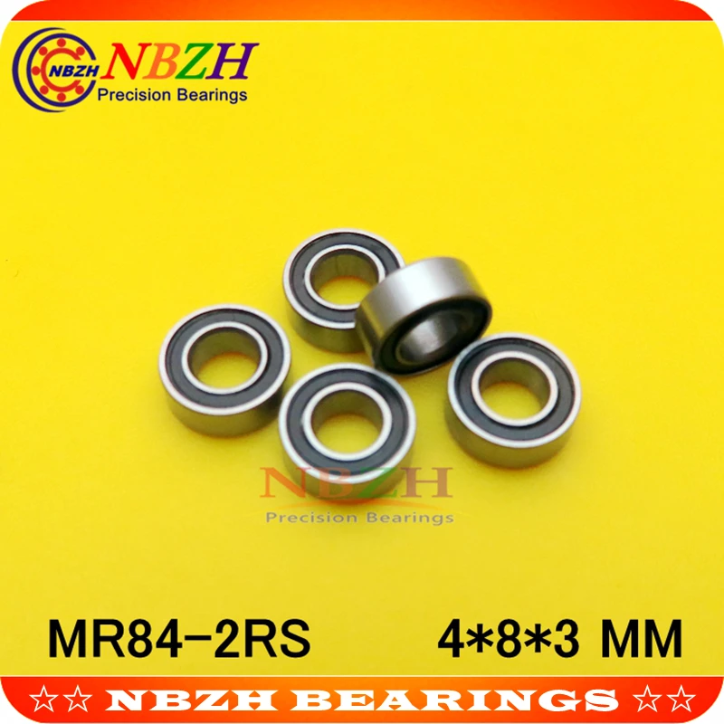 NBZH цена продажи 10 шт. MR84ZZ MR84-2RS SMR84ZZ SMR84-2RS 4X8X3 мм Глубокие шаровые подшипники MR84/L-840 ZZ MR84 RS MR84-2RS