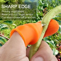 1pc silicone thumb knife finger protector vegetable harvesting knife plant finger blade scissors cutting rings garden gloves