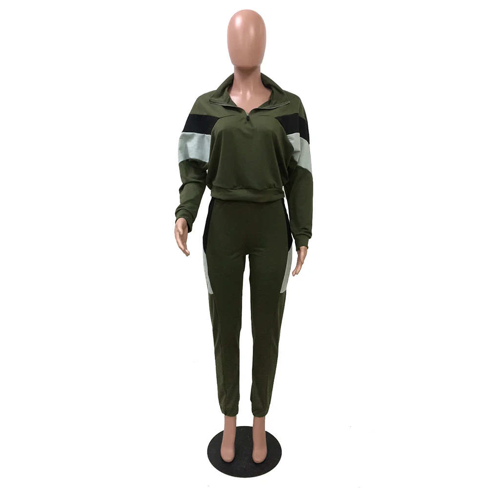 Зимний женский комплект спортивный костюм с длинным рукавом пэчворк на молнии