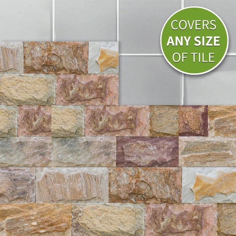 

27pcs 3D Waterproof Imitation Brick Tile Stickers DIY Kitchen Floor Wall Sticker