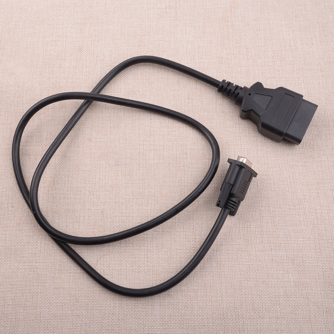 

16 Pin OBD2 to RS232 DB9 9 Pin Car Diagnostic Interface Adapter Connector Cable Line 110 cm Universal