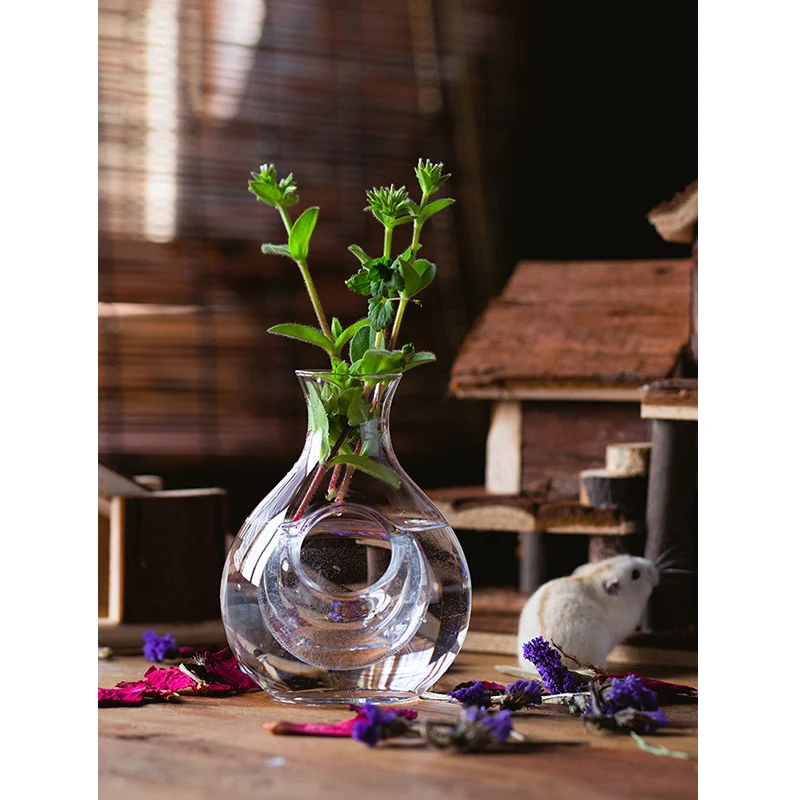 Hamster Nest Cooling Room Pot Creative Guinea Pig Glass House Transparent Small Pet Summer Gift | Дом и сад