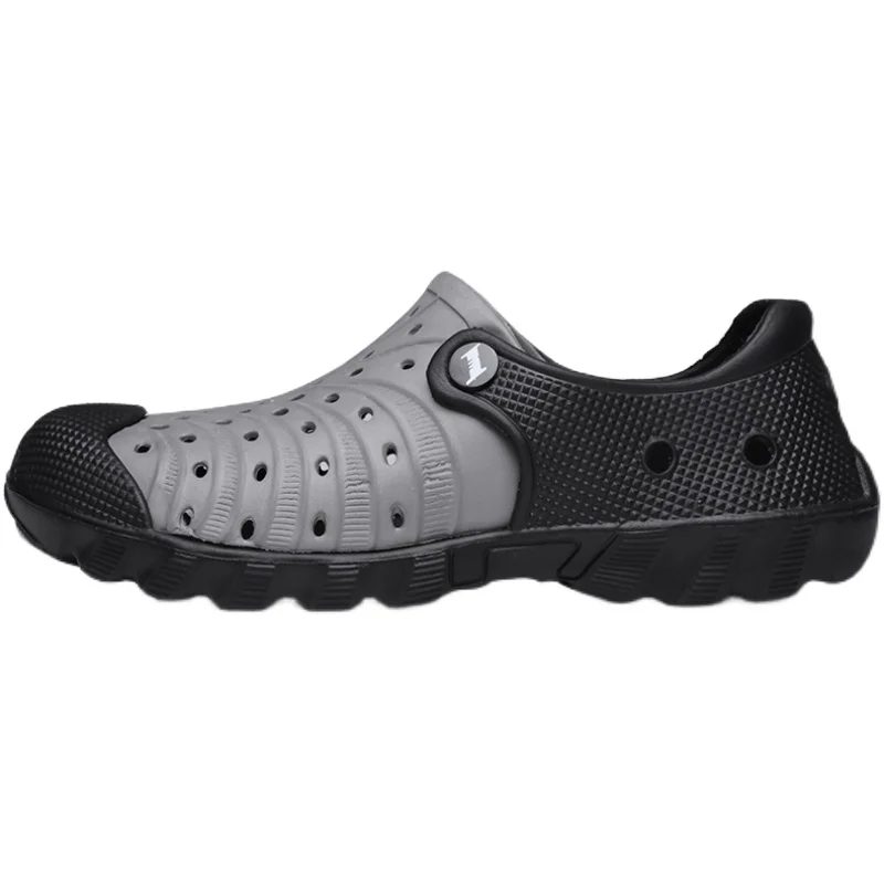 

2021 Summer New Casual Flat Men's Sandals Hole Slippers Men Non-slip Hollow Out Outdoor Beach Breathable Driving Hole Shoes Men