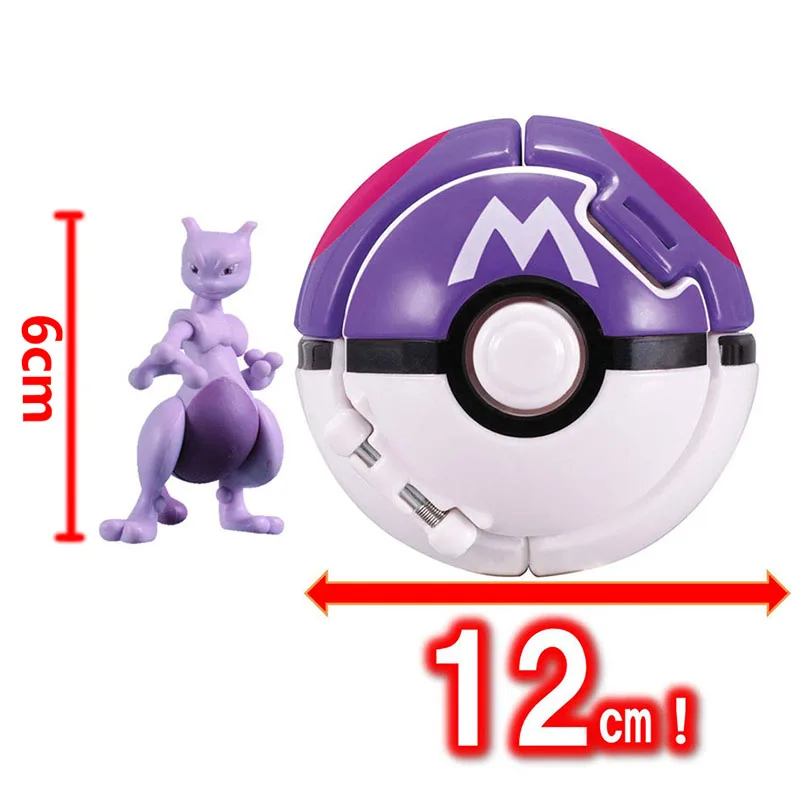 Takara Tomy фигурки pokedel-z большой покебол с Mewtwo игрушки аниме покемонов коллекции
