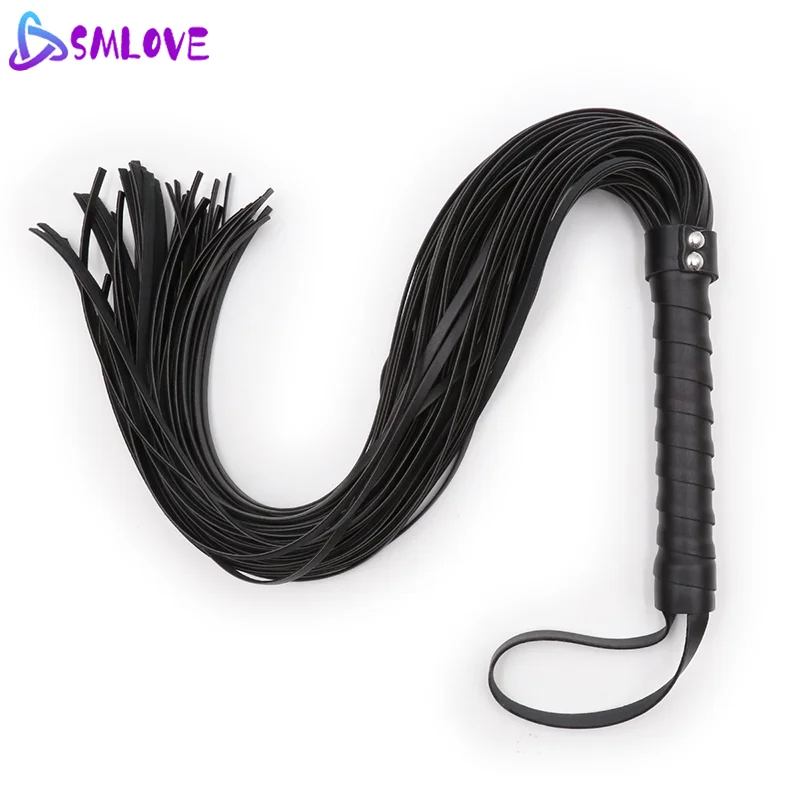 

SMLOVE Bdsm Bondage Whip Flirting Accessories Femdom Black Leather Whip Flogger Fetish Sex Toy For Couple Adult Cosplay Game