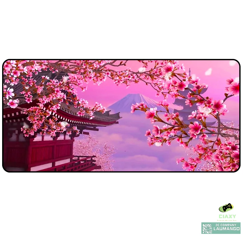 Розовый коврик для мыши в виде вишни Настольный ПК большой стиле аниме