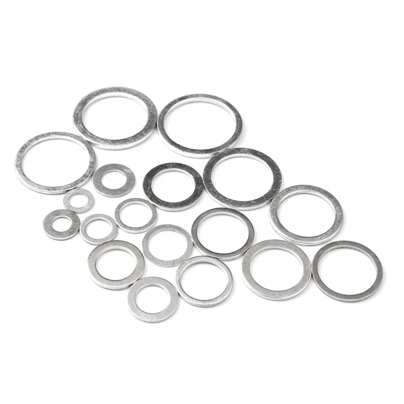 320pcs Washer Automotive Metric Oil Drain Plug Gaskets Aluminum Flat Combination Kit M6 M8 M10 M12 M14 M16 M18 M20 | Обустройство