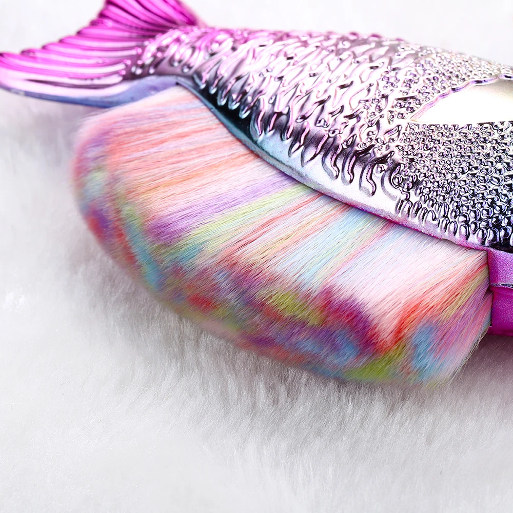 Большие кисти FLD fin с уникальным дизайном для макияжа в форме рыбы круглые жидкой