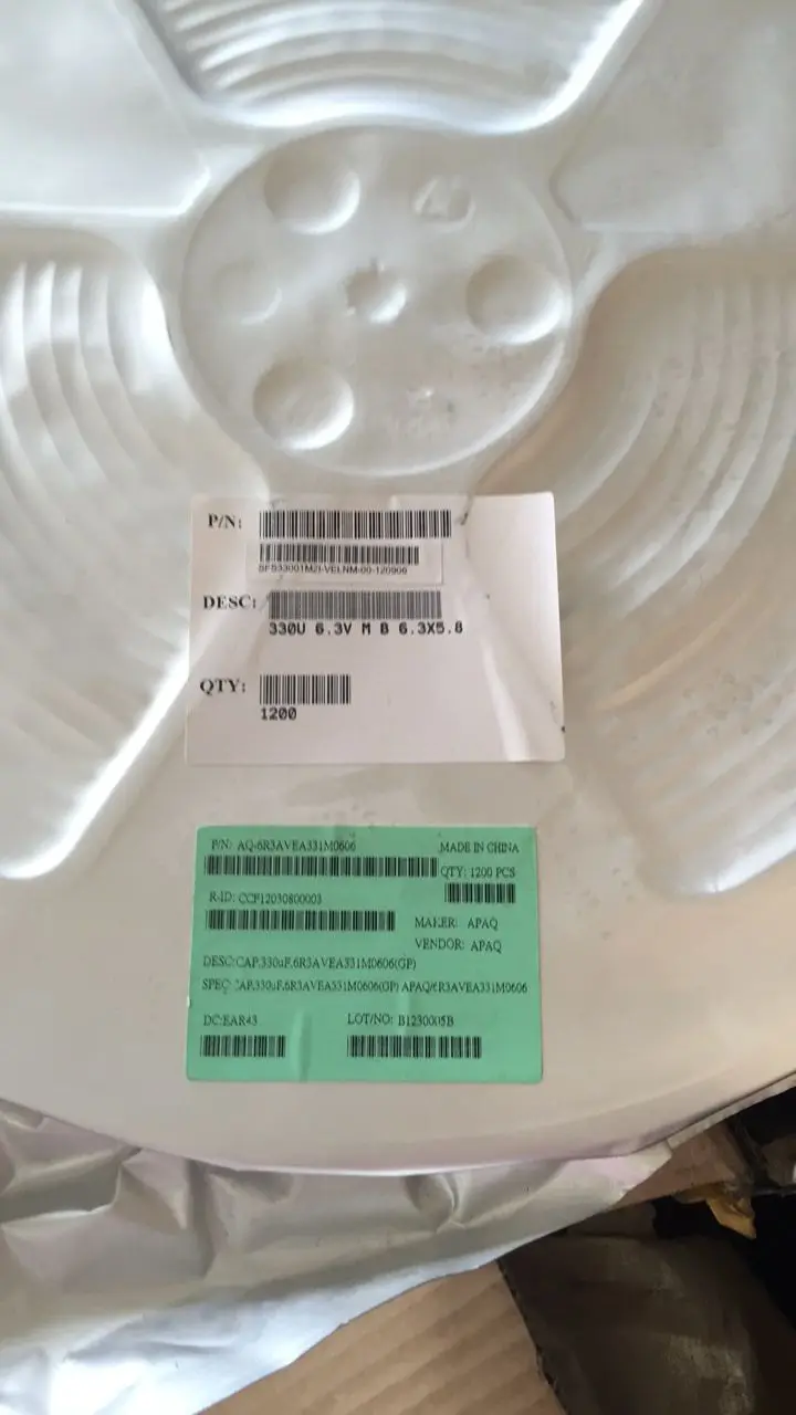 

6 r3avea331m0606 V330UF 6.3 * 6.3 her bond patch solid-state capacitors