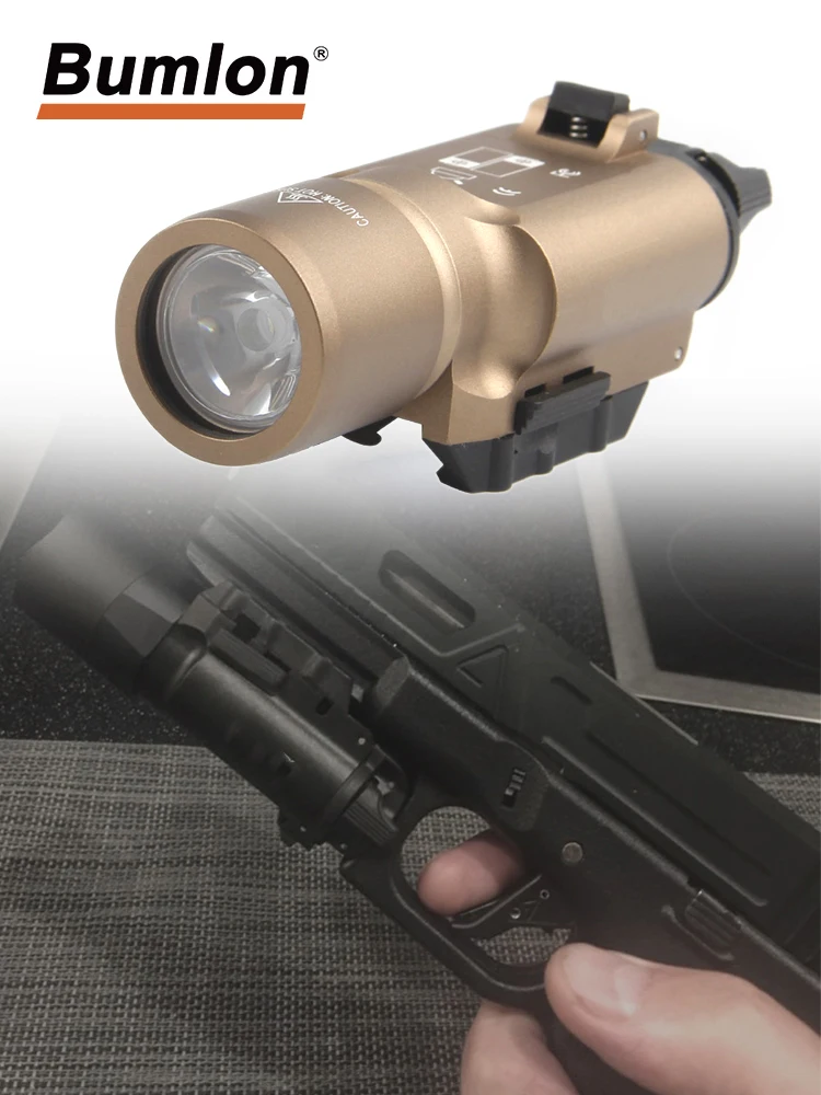 Тактический X300 фонарик водонепроницаемый оружие легкий пистолет Lanterna Glock 19 свет для охоты на бочке-установленный Охота Flashligh