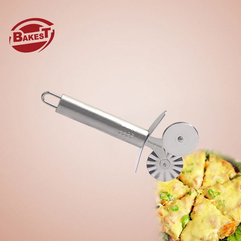 Bakest Double-head Stainless Steel Dough Pie Pizza Roller Cutter Pastry and Pasta Cookie Chopper | Tools