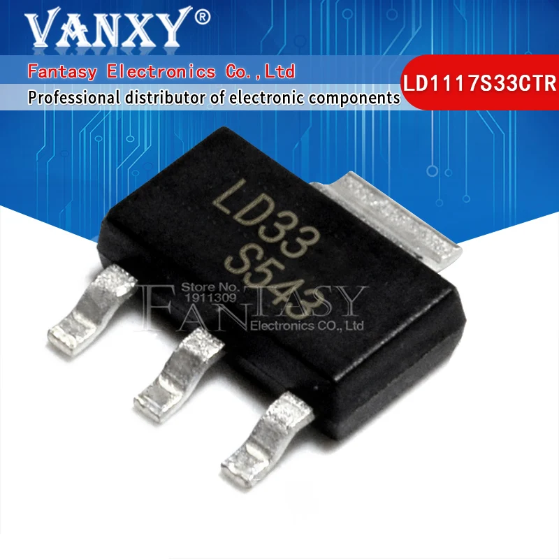 10 шт. LD1117S33CTR SOT 223 LD1117S33 SOT223 LD33 IC REG LDO 3 V 950MA|Интегральные схемы| |