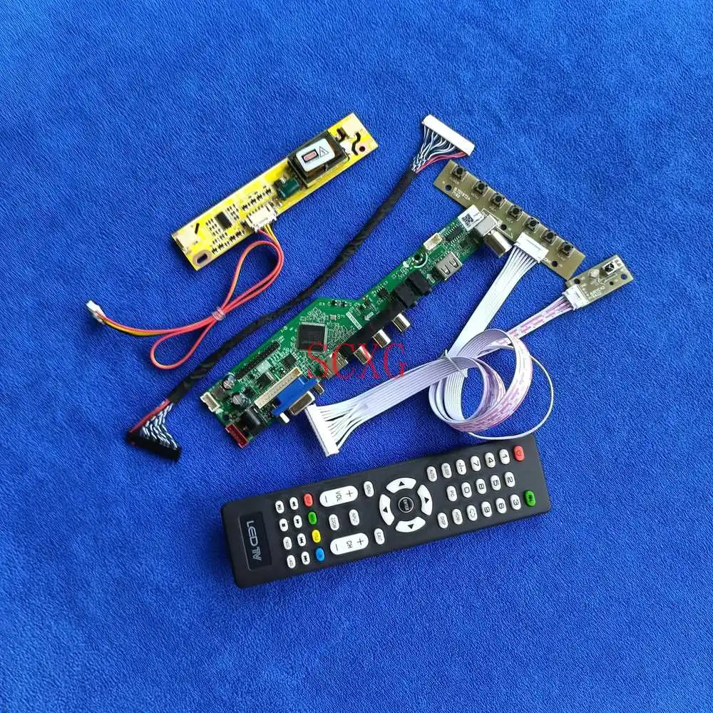 

Совместимому с HDMI, VGA, AV USB для B170PW02/B170PW04/B170PW07 ЖК диск контроллер карты аналогового сигнала комплект 2 с холодным катодом (CCFL) 1440*900 LVDS 30-контакт...