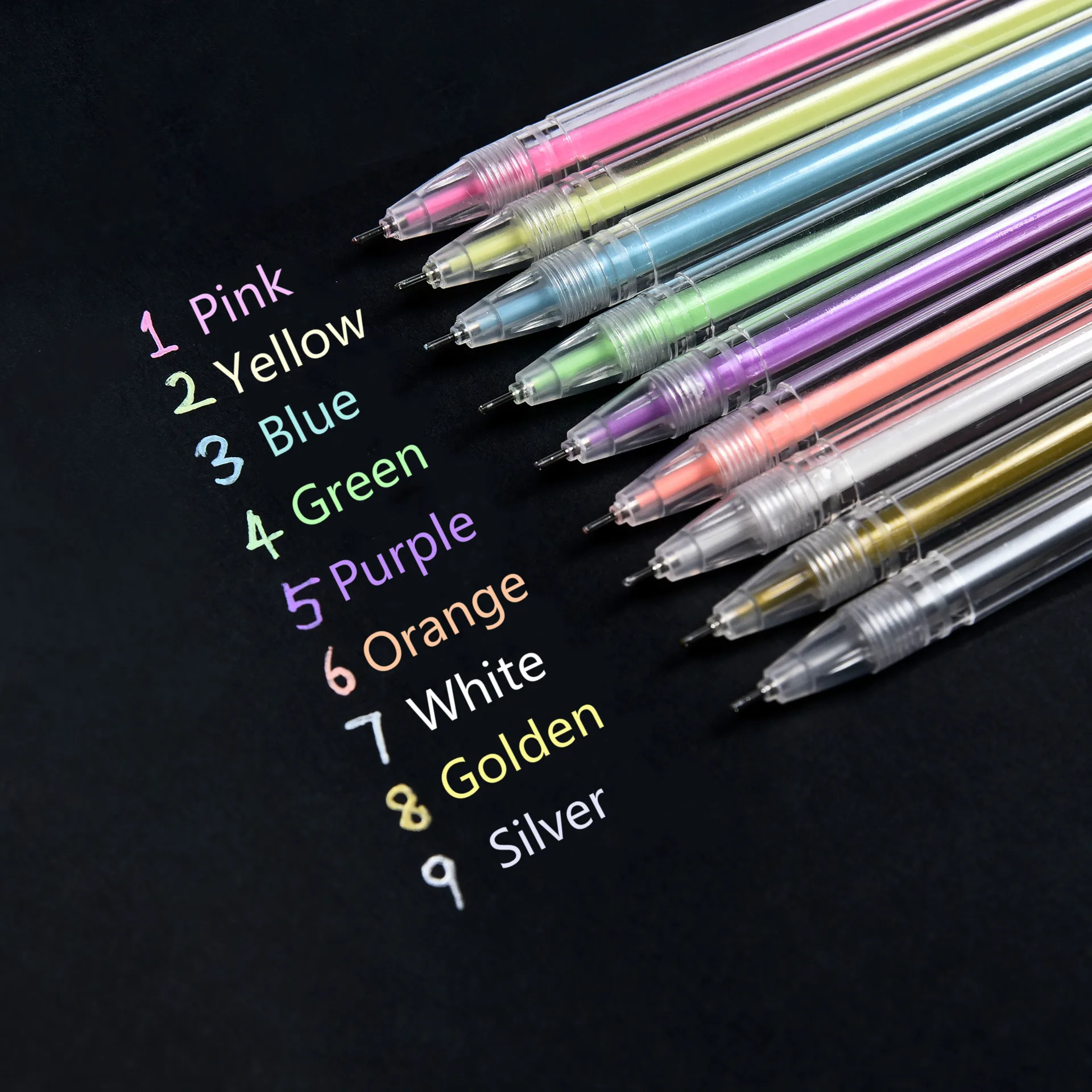 

9 цветов, художественные маркеры с металлическими линиями, ручка с линиями, канцелярские принадлежности, ручки для рисования, ручки для каллиграфии, надписи, скрапбукинга
