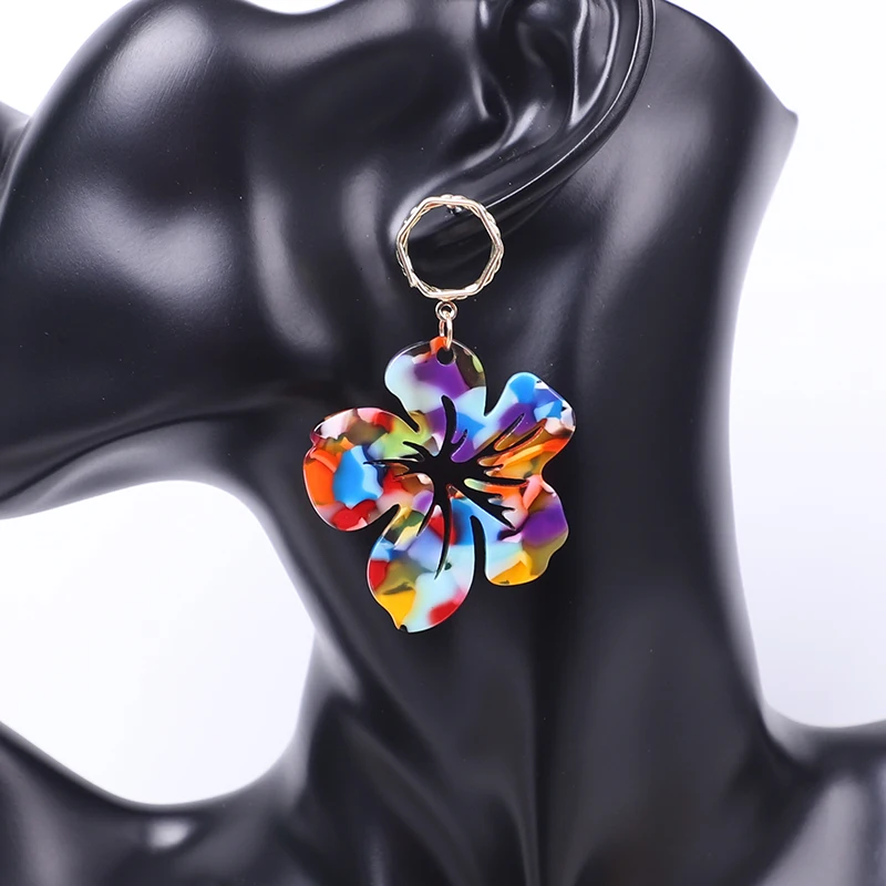 Серьги в стиле бохо женские висячие украшения для ушей форме цветка бабочки