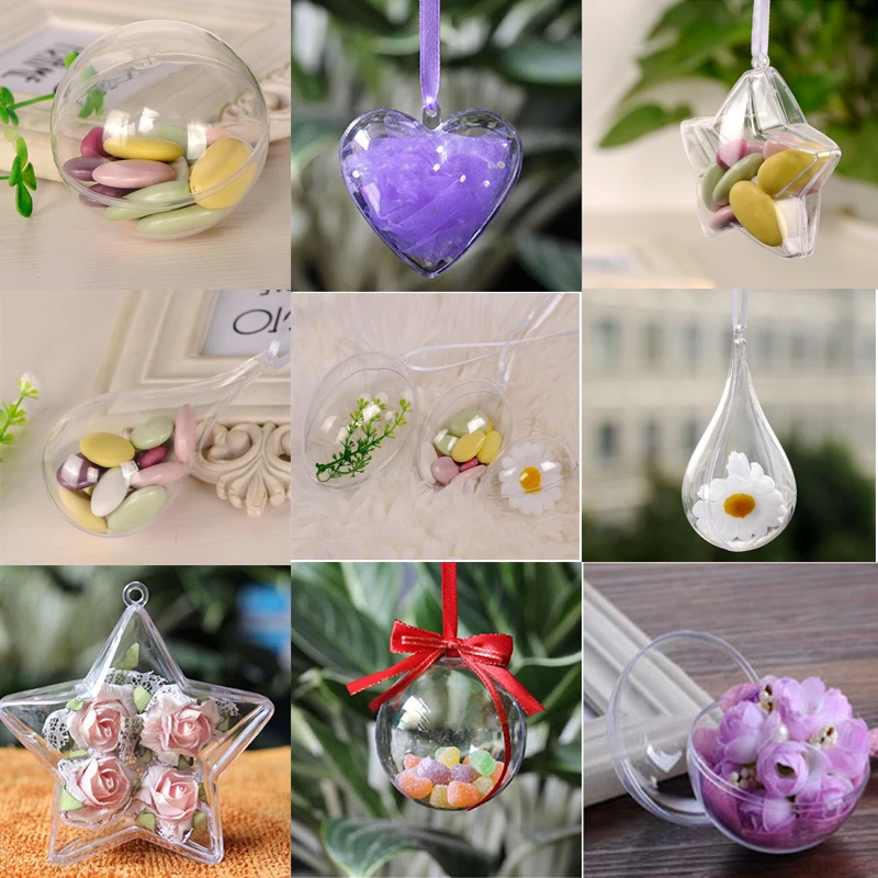 Прозрачный декоративный шар для рождественской елки свадьбы вечеринки домашний