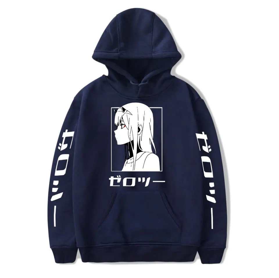 Толстовки с капюшоном Zero Two из аниме Darling in the FranXX 002 модная уличная одежда для