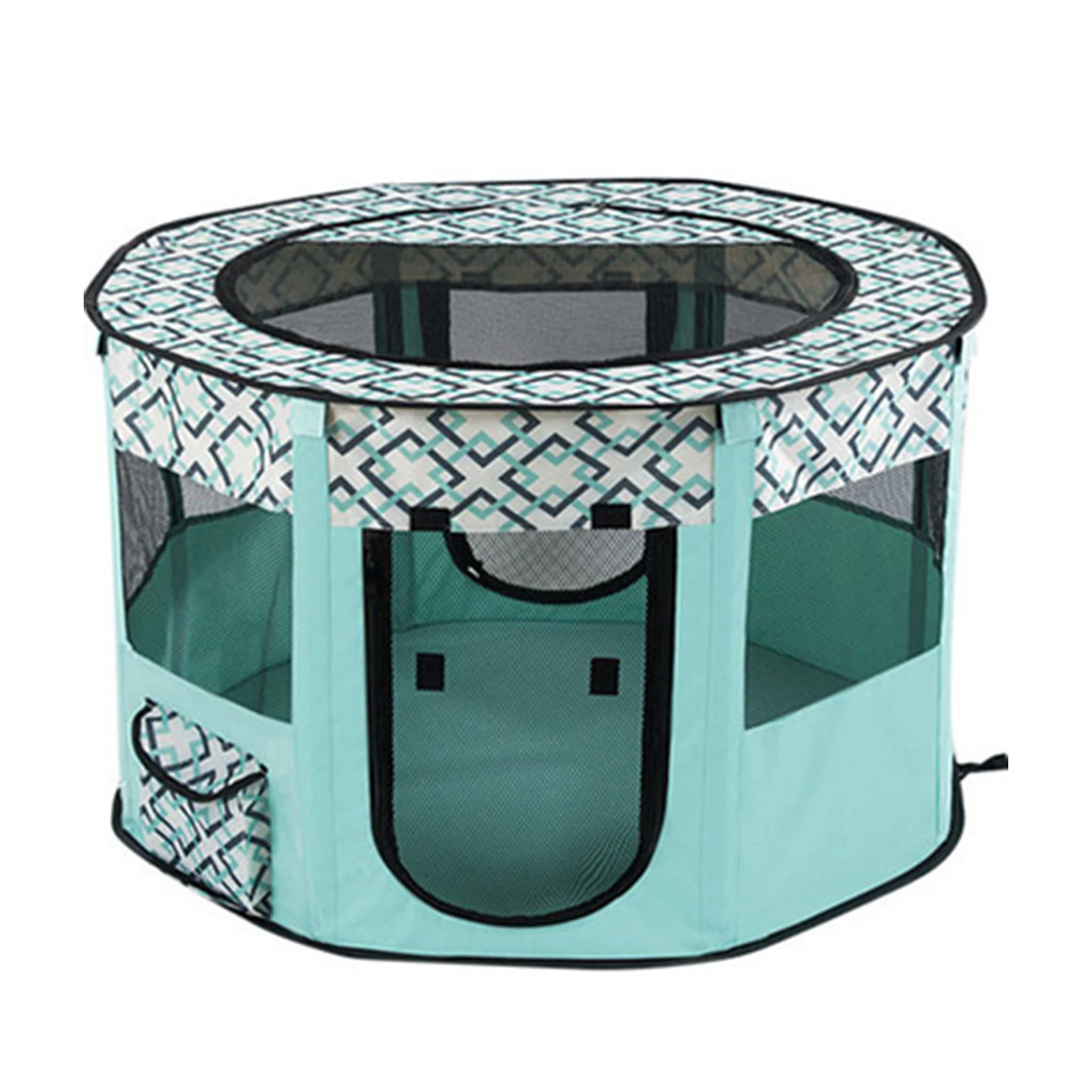 

Портативный складной манеж для домашних животных оксфордская ткань восьмиугольный тент для собак щенков кошек для игр в помещении и на ули...