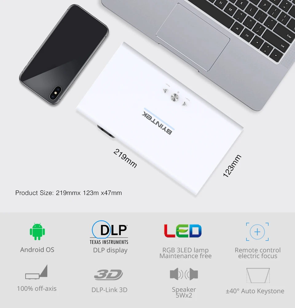 BYINTEK бренд UFO R19 300 дюймов 3D Смарт Android wifi видео светодиодный портативный мини проектор HD DLP для Full HD 1080P HDMI 4K Iphone 11
