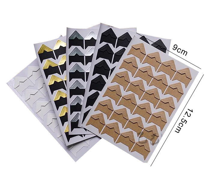 Винтажные Угловые крафт-бумажные наклейки для фотоальбомов рамка декоративные