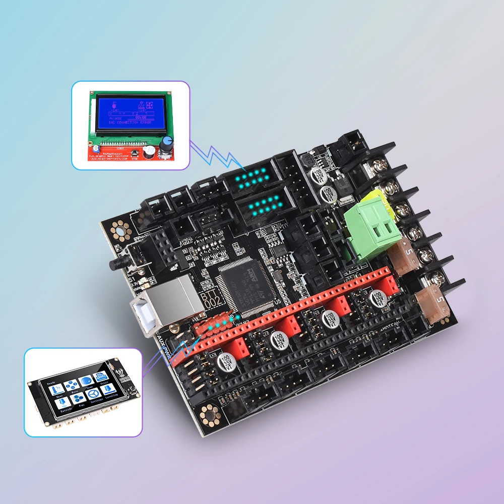 Плата управления BIGTREETECH BTT002 V1.0 32 бит с запчастями для 3D-принтера TMC2209 vs SKR V1.4 mini E3