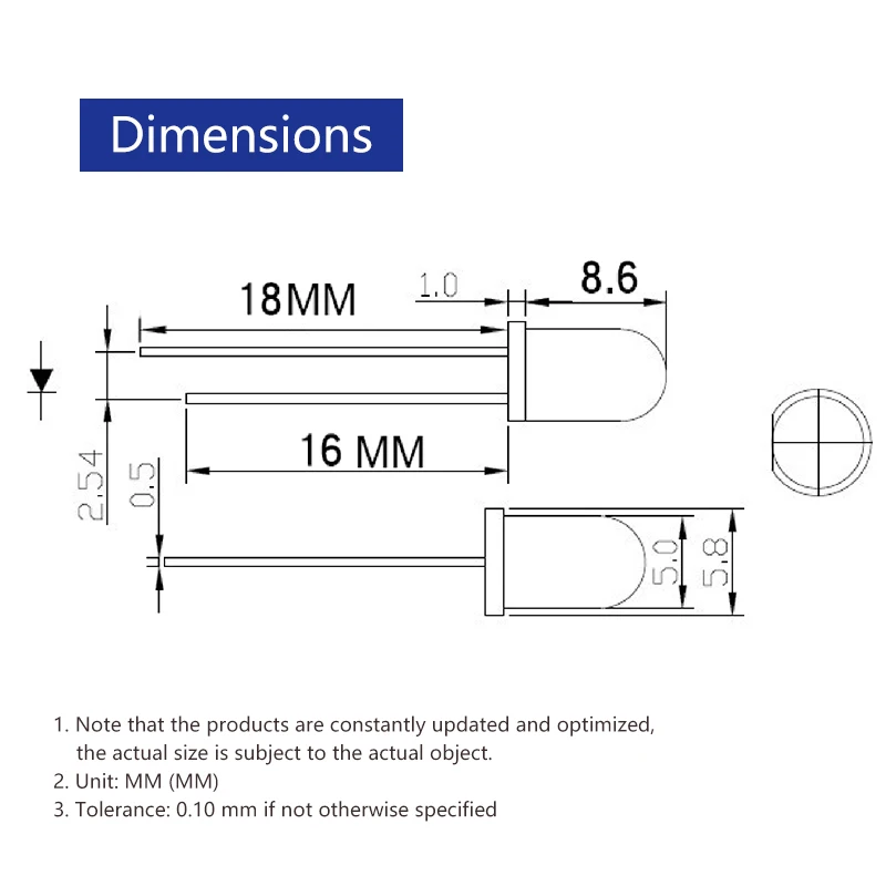 100 шт. F5 5 мм DIP СВЕТОДИОДНЫЙ высокого светильник светодиод синий цвет: желтый