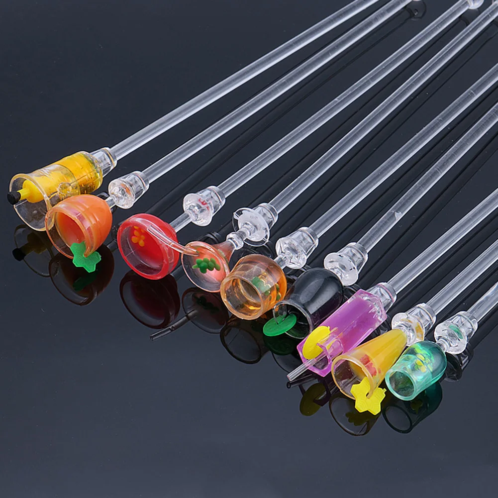 

10pcs/set Bar Tool Party Swizzle Stick Cocktail Drink Mixer Stirring 23cm Stirrers Juice Wine Acrylic