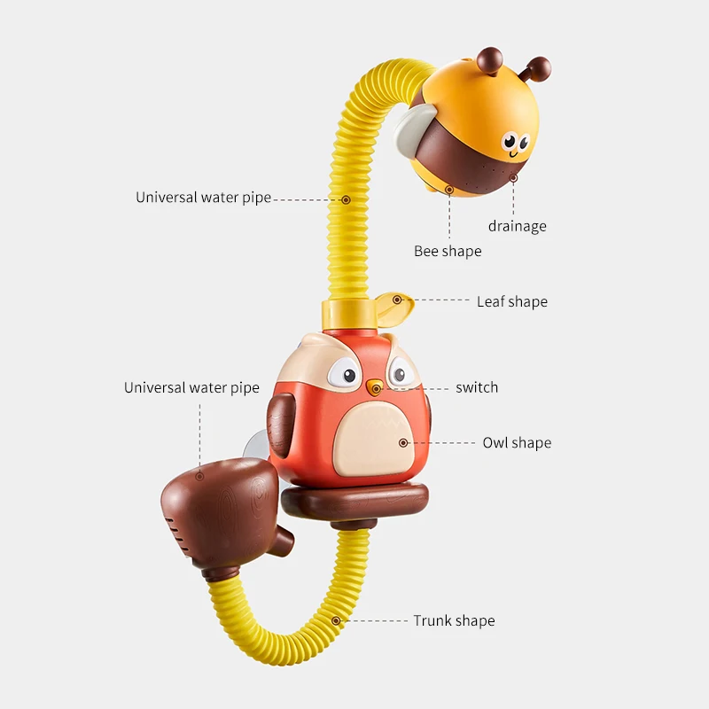 

Adjustable Safe Cartoon Sprinkler High Quality Baby Bath Toy Baby Electric Shower Toy For Babies Kids Bathroom Bathtub