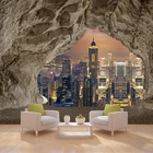 Фотобумага 3D на заказ, настенная бумага с ночным видом, в стиле ретро, для спальни, кабинета, гостиной