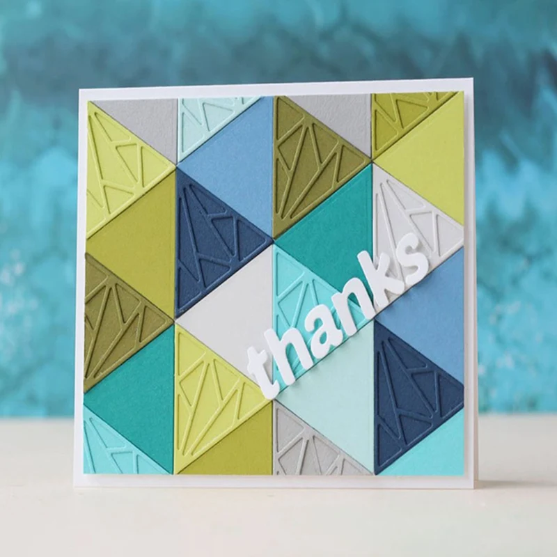 Треугольный фоновый набор металлический трафарет для скрапбукинга фотоальбома